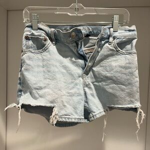 AE light wash denim shorts
